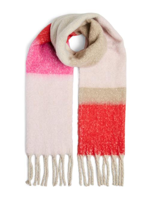PIECES Sjal 'PCBEA'  cappuccino / pink / lyserød / rød