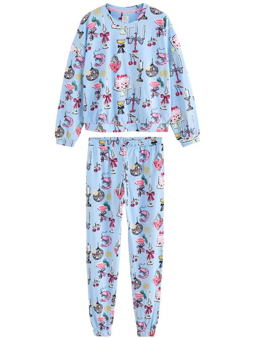 Next Pyjamas  lyseblå / gul / lys pink / sort
