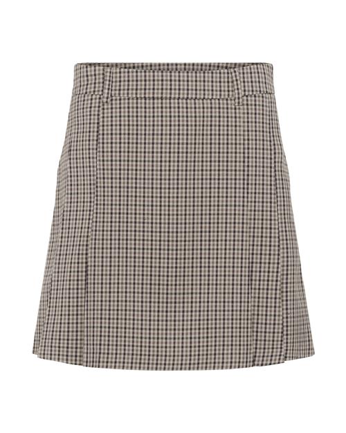 CULTURE Nederdel 'Checka'  beige / lysebrun / sort