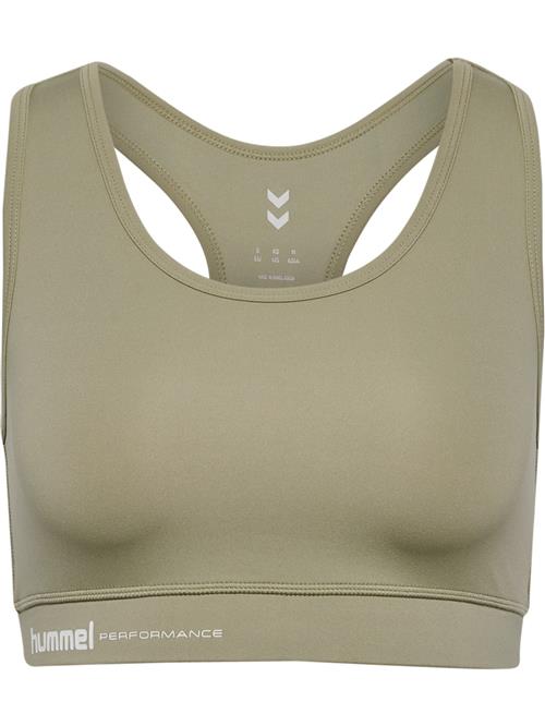 Hummel Sports-BH 'Pulse'  oliven / hvid