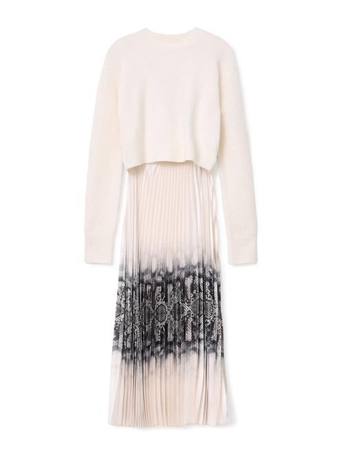 AllSaints Kjole 'CURTIS'  sort / uldhvid