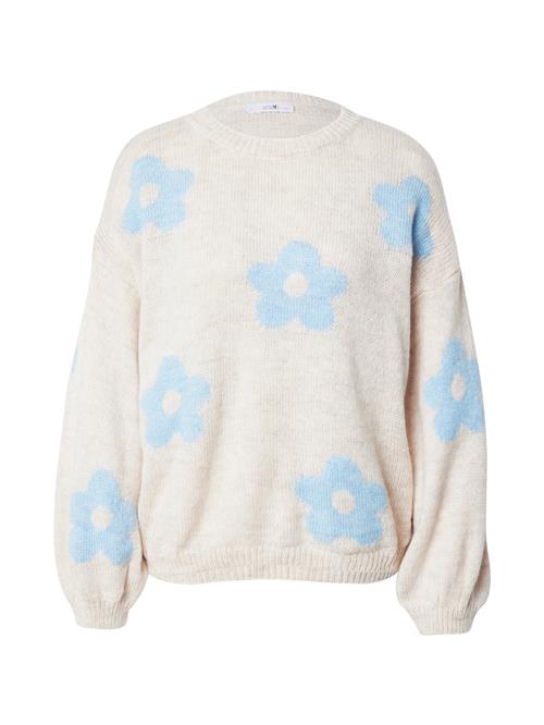 Hailys Pullover 'Fl44ower'  elfenben / lyseblå
