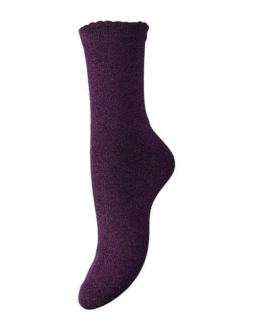 Pcsebby Glitter Long Socks Noos Bc Pieces Purple