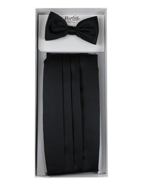 Polyester Cummerbund Set Portia 1924 Black