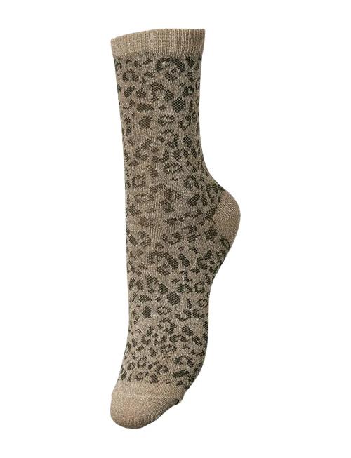 Pcsebby Glitter Long Aop Socks Noos Bc Pieces Brown