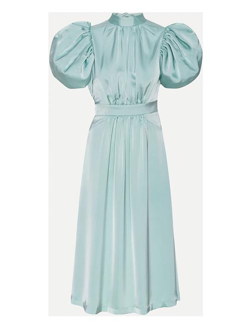 Satin Puff Midi Dress ROTATE Birger Christensen Blue