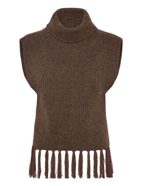 Vizariah High Neck Poncho/Ka Vila Brown