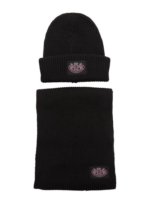 Cheetah Crest Scarf / Beanie Set Juicy Couture Black