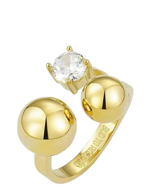 Brea Crystal Ring Silver Bud To Rose Gold