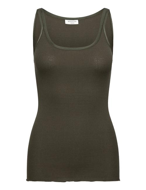 Rwbelle Silk U-Neck Strap Elastic T Rosemunde Khaki