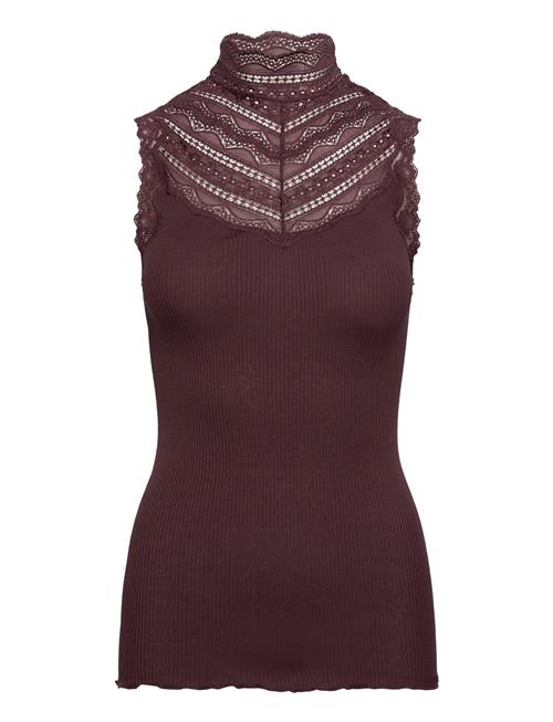 Silk Top W/ Lace Rosemunde Brown