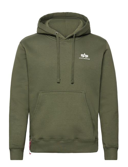Basic Hoodie Small Logo Alpha Industries Green