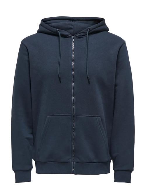 Onsceres Zip Thr. Hoodie Sweat Noos ONLY & SONS Navy