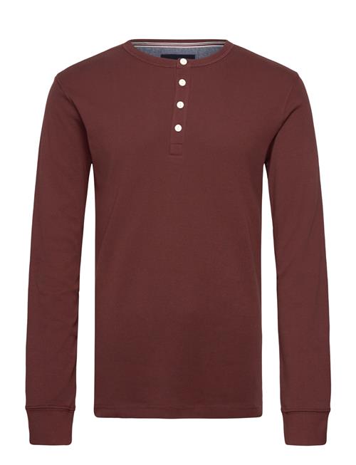 Solid Gradad W Contrast Fabric L/Ssolid Gradad W Contrast Fabric L/S Lindbergh Burgundy