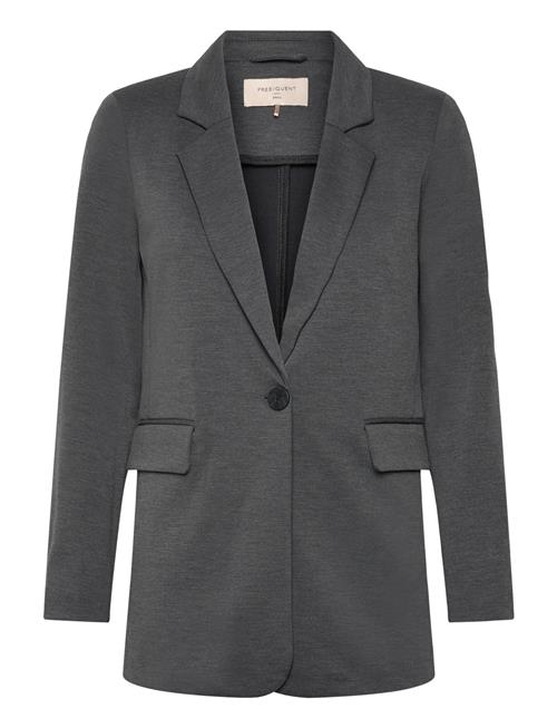 Jacket From Freequent In A Soft Material. The Jacket Has A Classic Design With A FREE/QUENT Grey