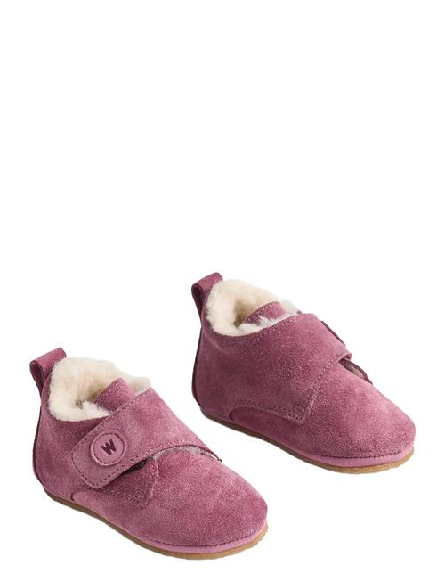 Taj Wool Indoor Shoe Wheat Purple
