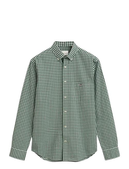Reg Classic Poplin Gingham Shirt GANT Green