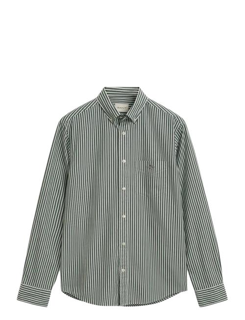 Reg Classic Poplin Stripe Shirt GANT Green