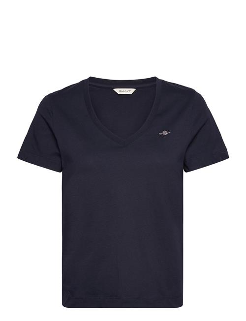 Reg Shield Ss V-Neck T-Shirt GANT Navy