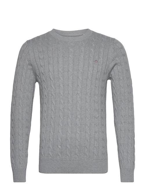 Cotton Cable C-Neck GANT Grey