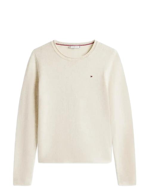 Soft Wool C-Nk Ls Sweater Tommy Hilfiger Cream