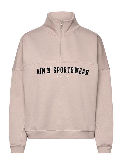 Varsity Sweat Half Zip Aim´n Beige