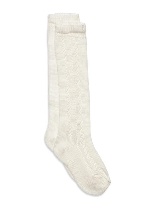Knee Socks Pointelle MarMar Copenhagen White