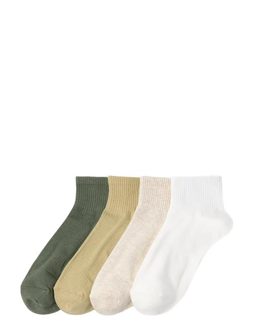 Sock High Ankle 4 P Solid Colo Lindex Patterned