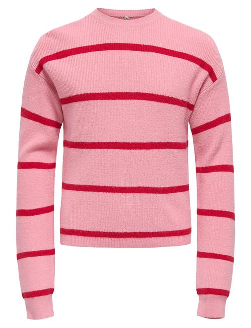 Kogfranca Short L/S Stripe Knt Noos Kids Only Pink