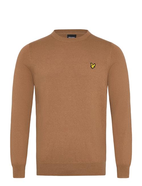 Cotton Merino Crew Neck Jumper Lyle & Scott Brown