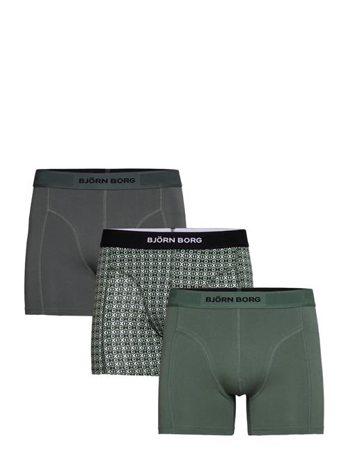 Organic Cotton Stretch Boxer 3P Björn Borg Green