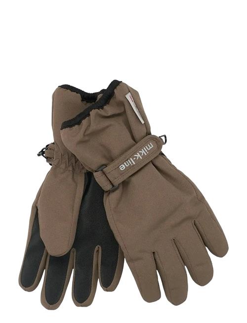 Polyester Gloves Mikk-line Brown