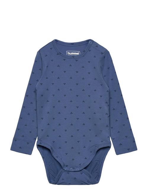 Hmlmini Bee Aop Body L/S Hummel Blue