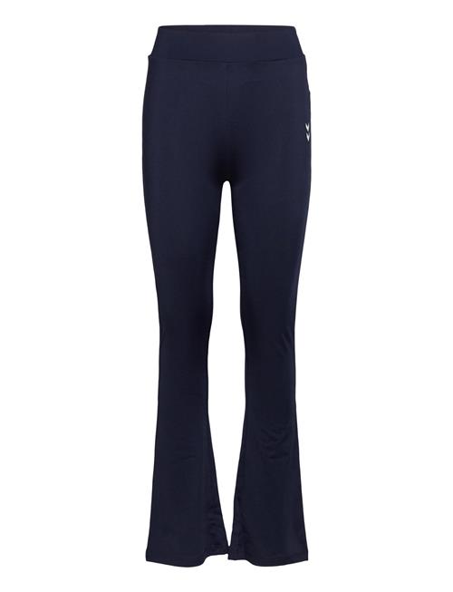 Hmljr High Waist Flared Tights Hummel Navy