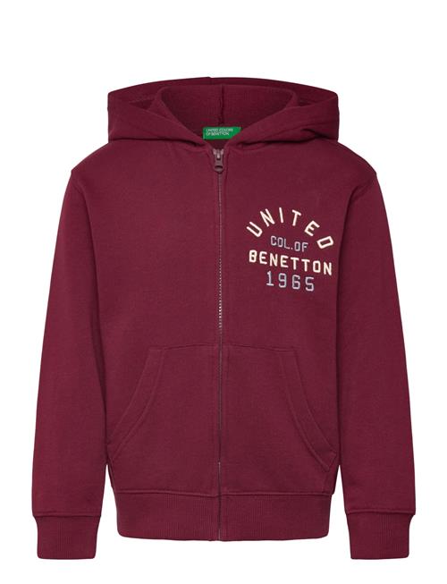 Jacket W/Hood L/S United Colors Of Benetton Burgundy