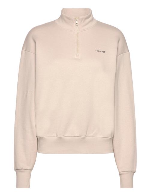 Organic Fitted Half Zip 7 DAYS Active Cream