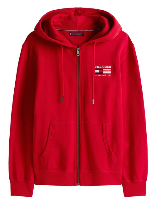 Americana Zip Through Hoody Tommy Hilfiger Red