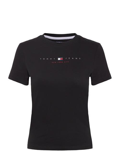 Tjw Slim Tj Us Linear Ss Tee Tommy Jeans Black