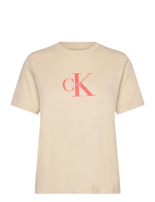 Hero Ss Classic Monologo Cneck T Calvin Klein Jeans Beige