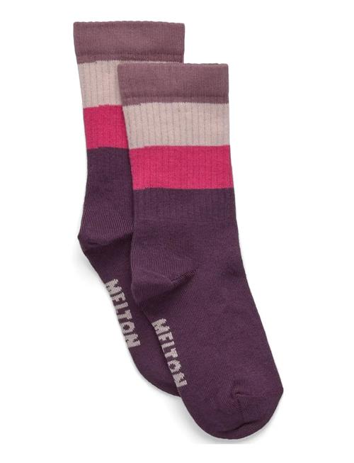 Wide Stripes Socks Melton Patterned