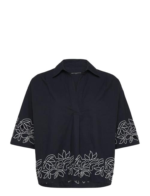 Alissa Cotton Popover French Connection Navy