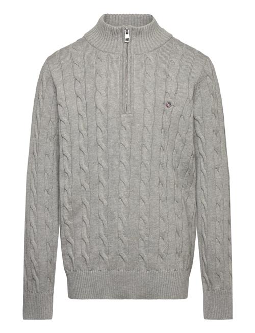 Cotton Cable Half Zip GANT Grey