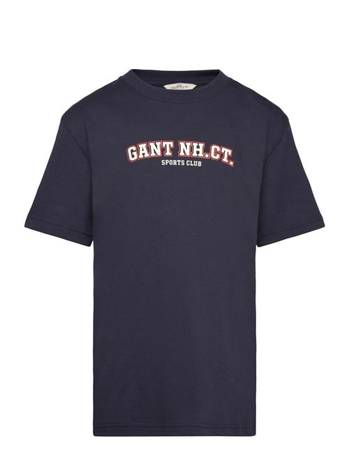 Graphic Ss T-Shirt GANT Navy