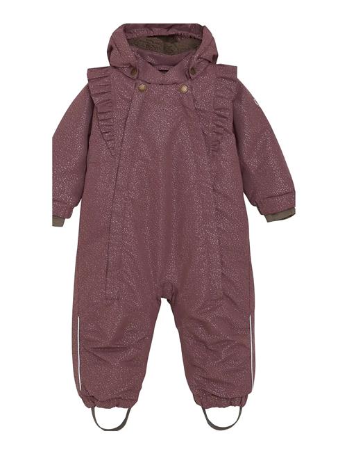 Baby Snowsuit W. Frills En Fant Red