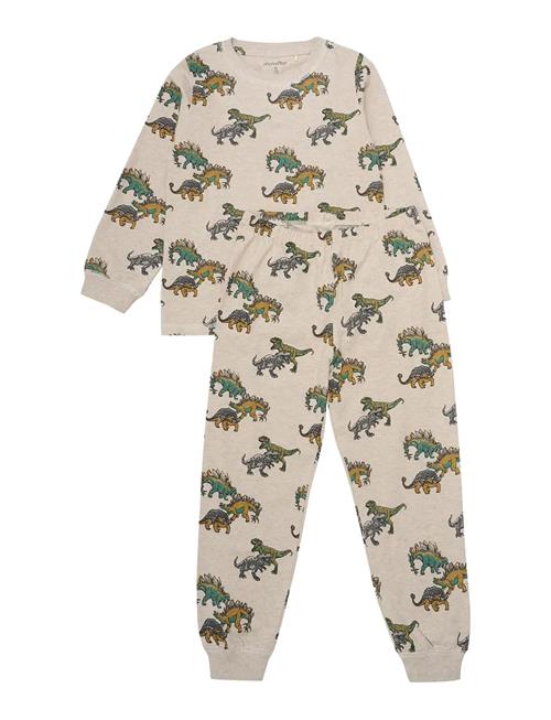 Pyjamas Ls Set Aop Minymo Cream