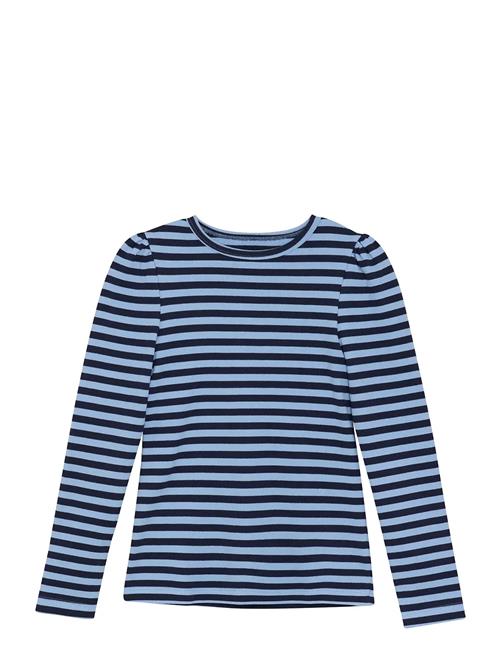 T-Shirt Ls Rib Stripe Creamie Blue