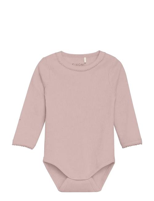 Body Ls Melange Rib Fixoni Pink