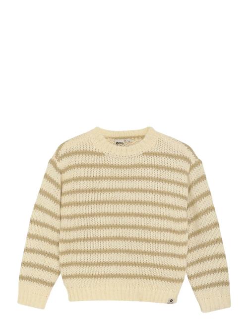 Knitted Sweater Stripe Daily 7 Cream