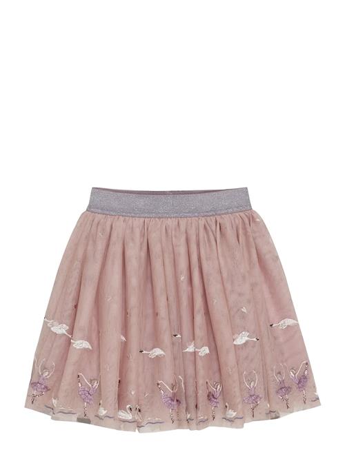 Skirt Mesh W. Emb. Minymo Pink