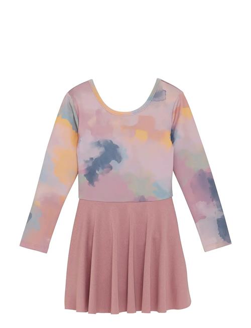 Gymsuit W. Skirt, Aop Color Kids Pink